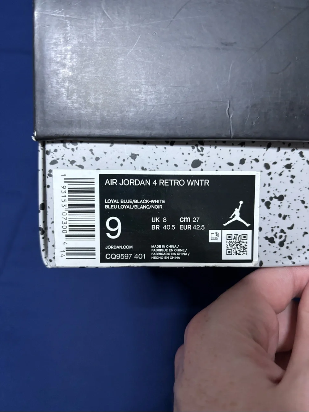 Jordan 4 Retro OG Loyal Blue Size 9